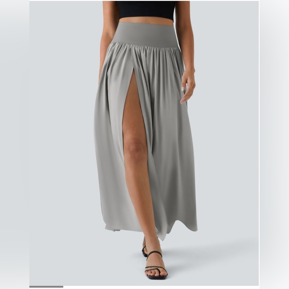 NWT Halara Breezeful High-waisted Split 2in1 Flowy Quick Dry Maxi Casual Skirt